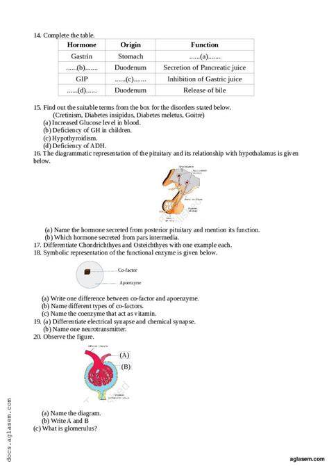 plus one zoology questions