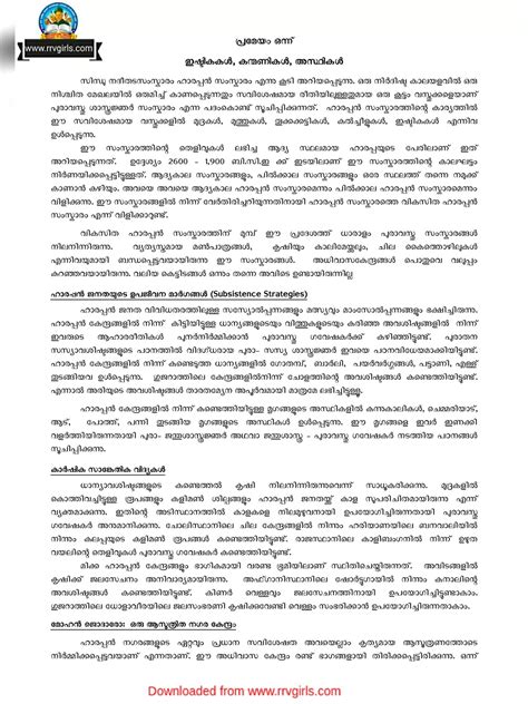 Plus Two Malayalam Notes