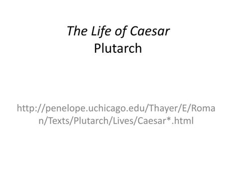 plutarch life of caesar summary generator