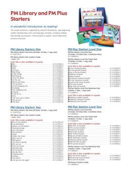Full Download Pm Library And Plus Starters Nelson 