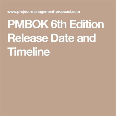 Full Download Pmbok 6Th Edition Release Date 