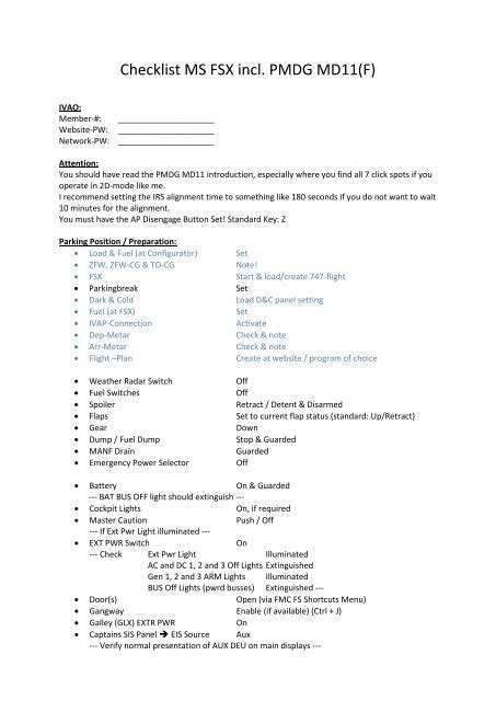 Download Pmdg Cold And Dark Start Checklist Pdfsdocuments2 