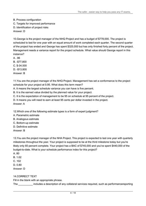 pmi sp exam sample