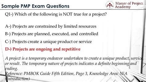 Pmp Exam Practice Questions