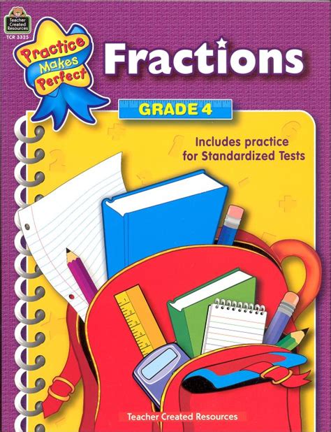 Pmp Fractions Grade 4 Teacher Created Resources Tcr3325 Math Drills For Second Grade - Math Drills For Second Grade