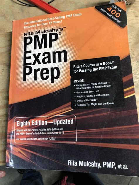 Read Pmp Exam Prep Eighth Edition Updated Ritas Course In A Book For Passing The Pmp Exam By Rita Mulcahy June 12 2013 Paperback Eighth 