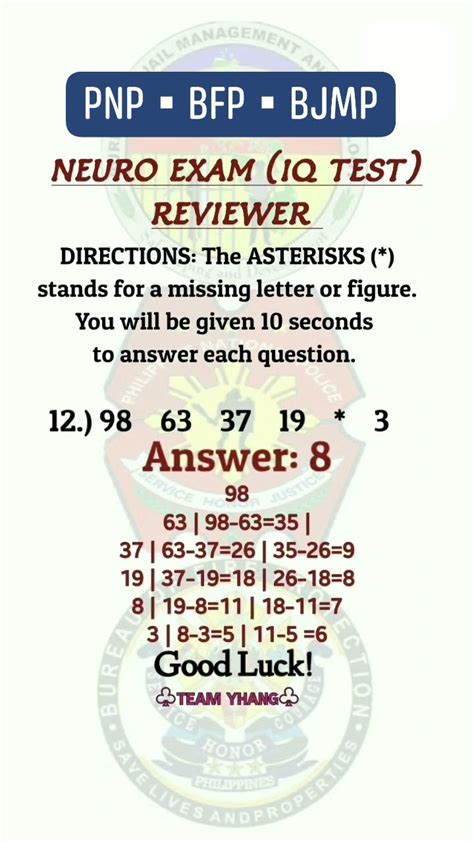 Pnp Iq Test Exam