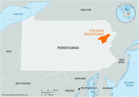 poconos pennsylvania map