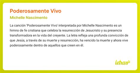 Poderosamente Vivo Letras