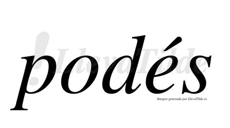 Podes Lleva Tilde