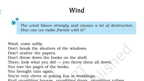 Poem Wind Class 9