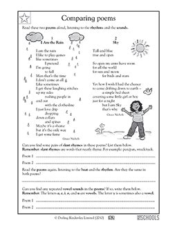Poems Comparing 5th Grade Reading Worksheet Greatschools Poem Worksheets For 5th Grade - Poem Worksheets For 5th Grade