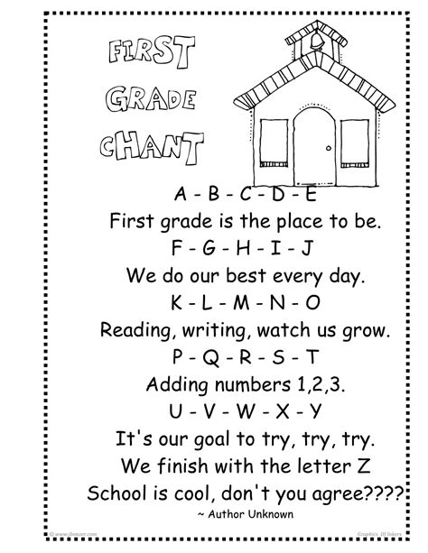 Poems For Kindergarten Amp First Grade Shared Reading Poem For First Grade - Poem For First Grade