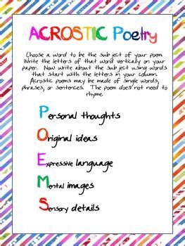 Poems For Kindergarten Discover Poetry Acrostic Poems For Kindergarten - Acrostic Poems For Kindergarten