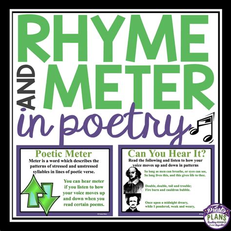 Poems For Teaching Meter In Poetry Ela Common Poetry Meter Worksheet - Poetry Meter Worksheet