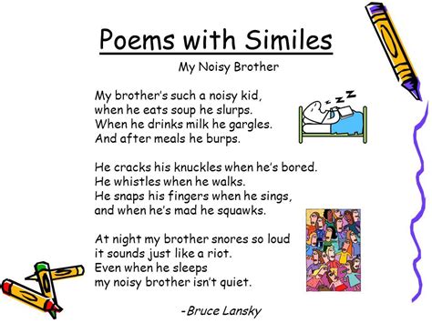 Poems With Similes 2nd Grade Simile Activities 4th Grade - Simile Activities 4th Grade