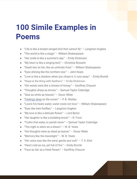 Poems With Similies