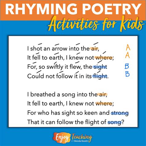 Poetry For Kids The Hsd Rhyme Scheme Worksheet Middle School - Rhyme Scheme Worksheet Middle School