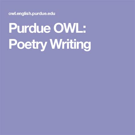 Poetry Invention Exercises Purdue Owl Purdue University Poetry Writing Exercises For Adults - Poetry Writing Exercises For Adults