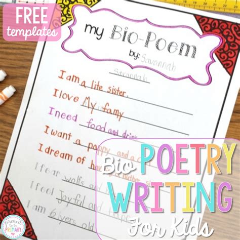 Poetry Writing For Kids Bio Poems That Kids Poem Writing For Kids - Poem Writing For Kids