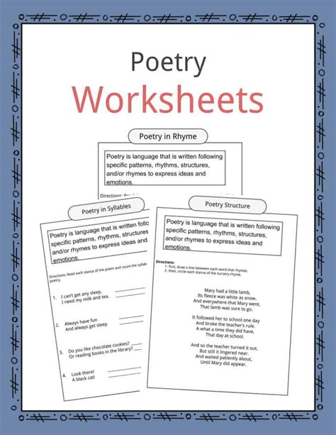 Poetry Writing Worksheets Poetry Writing Topics - Poetry Writing Topics