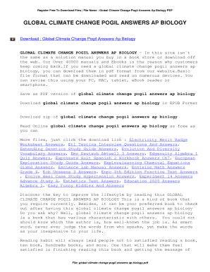 pogil climate answer key