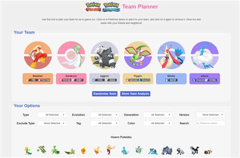 Pokemon Team Generator