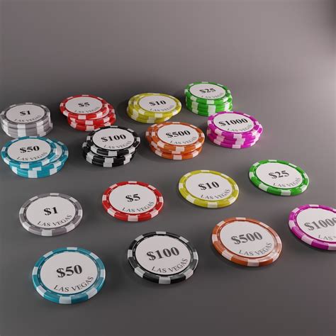 poker chips 3d model free