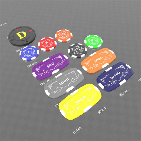 poker chips 3d print