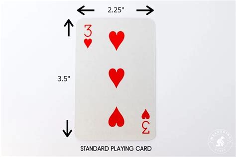 poker playing cards size