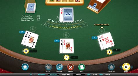 pokerstars blackjack perfect pairs rhcl