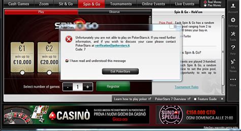 pokerstars codice errore 7 dgbf belgium