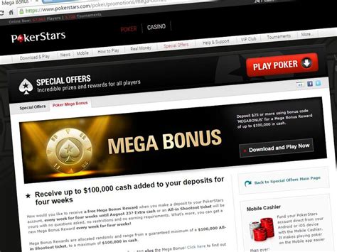 pokerstars mega bonus offer/