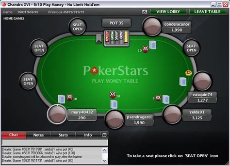 pokerstars play money home games