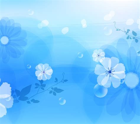 Pola Bunga Biru Wallpaper Sc Android Macem2 Warna Biru - Macem2 Warna Biru