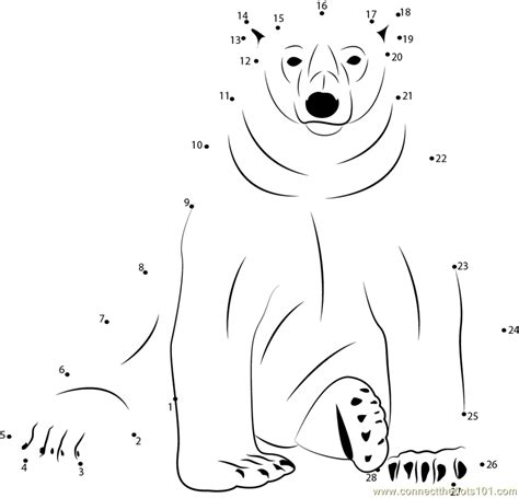 Polar Bear Dot To Dot Printables Freebie Bear Dot To Dot - Bear Dot To Dot