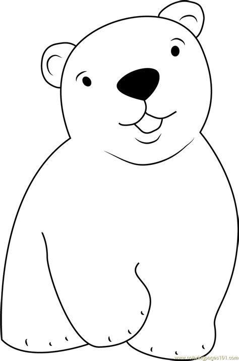 Polar Bear Pictures To Colour   Cute Polar Bear Coloring Page Free Printable Coloring - Polar Bear Pictures To Colour