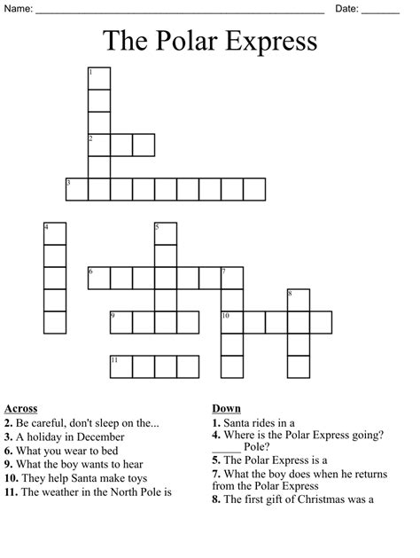 Polar Express Crossword Puzzle Answer Key 31865 Course Polar Puzzle Answer Key - Polar Puzzle Answer Key