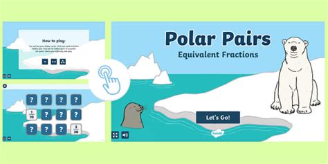 Polar Pairs Equivalent Fractions Game Teacher Made Twinkl Pairs Of Equivalent Fractions - Pairs Of Equivalent Fractions