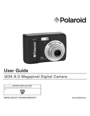 Full Download Polaroid I834 User Guide 