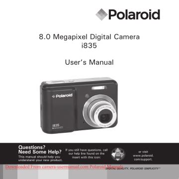 Read Online Polaroid I835 User Guide 
