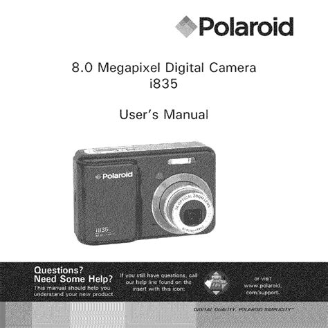 Read Online Polaroid I835 User Guide 