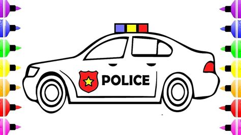 Police Car Coloring Page Easy Drawing Guides Police Car Coloring Page - Police Car Coloring Page