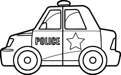 Police Car Coloring Pages Coloringall Coloring Page Police Car - Coloring Page Police Car