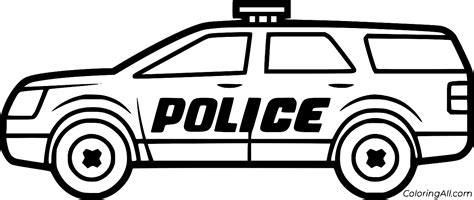 Police Car Coloring Pages Coloringall Police Car Coloring Pages - Police Car Coloring Pages