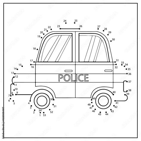 Police Car Dot To Dot Dot To Dot Car Dot To Dot - Car Dot To Dot