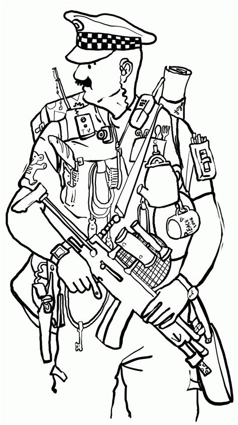police coloring pages