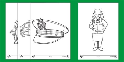 Police Colouring Pages Teacher Made Twinkl Coloring Page Police Officer - Coloring Page Police Officer