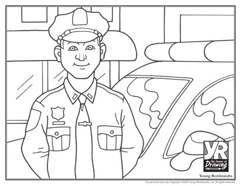 Police Officer Coloring Page Young Rembrandts Shop Coloring Pages Police Officer - Coloring Pages Police Officer