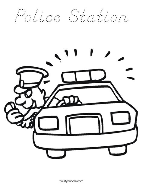 Police Station Coloring Page Twisty Noodle Police Station Coloring Pages - Police Station Coloring Pages